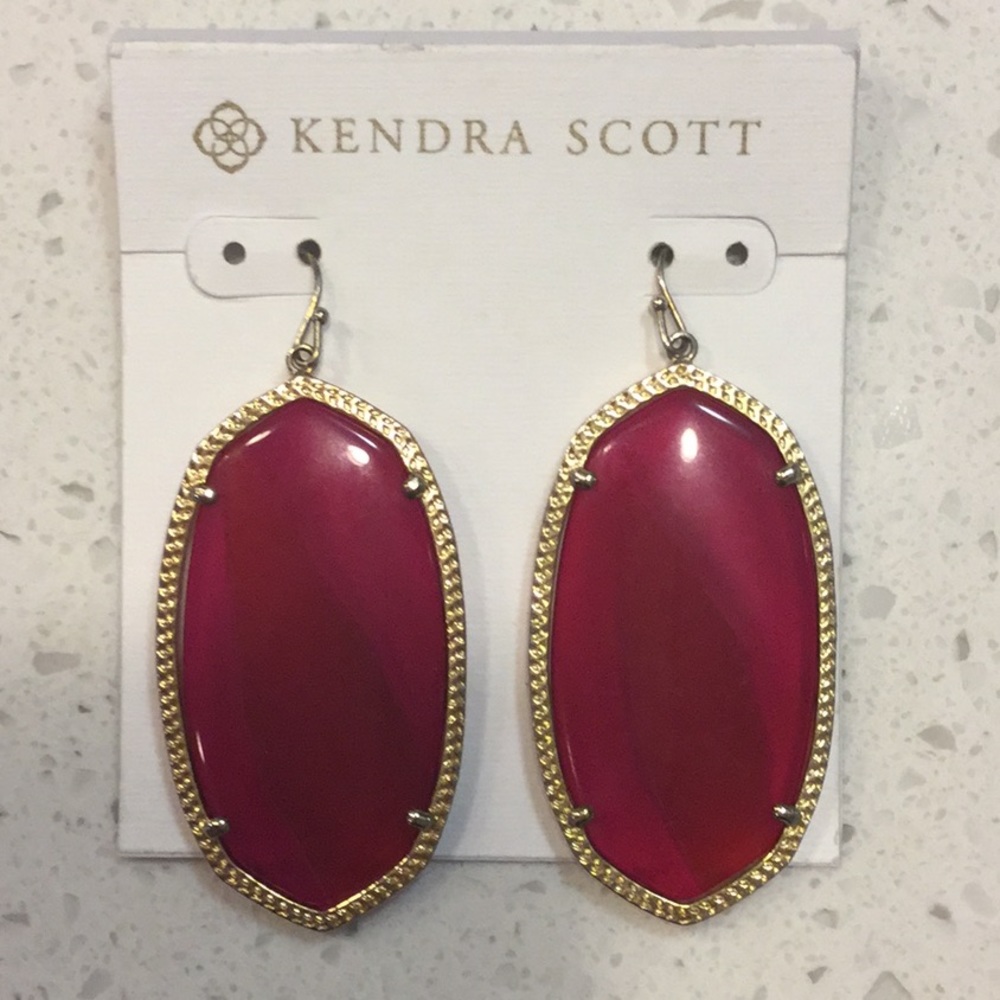 Kendra Scott Burgundy Illusion Danielle earrings.